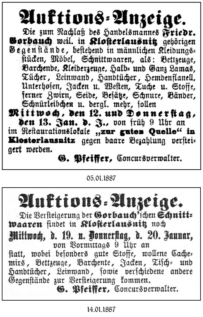 1887-01-05 Kl Auktion